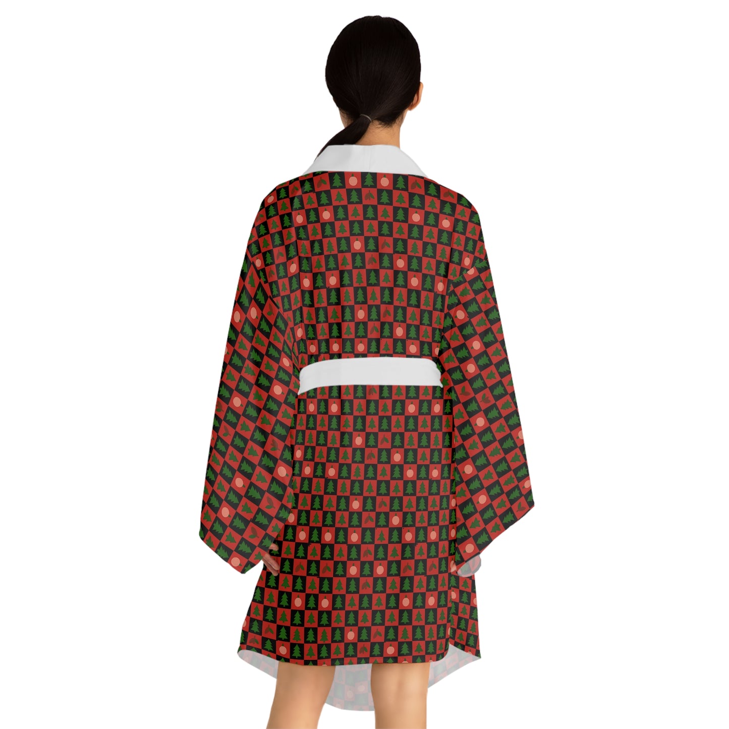Holiday Hearth Robe – Red & Black Plaid Christmas Women’s Loungewear by Hula Girls Hideaway