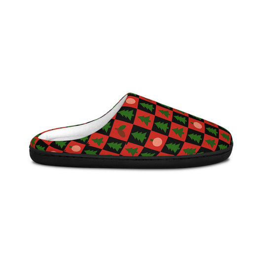 Holiday Hearth Christmas Slippers – Red & Black Plaid Women’s Holiday Shoes by Hula Girls Hideaway