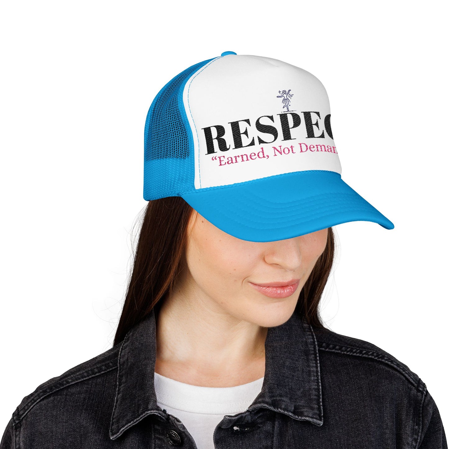Respect Trucker Hat – “Earned, Not Demanded” Adjustable Foam Cap by Hula Girls Hideaway