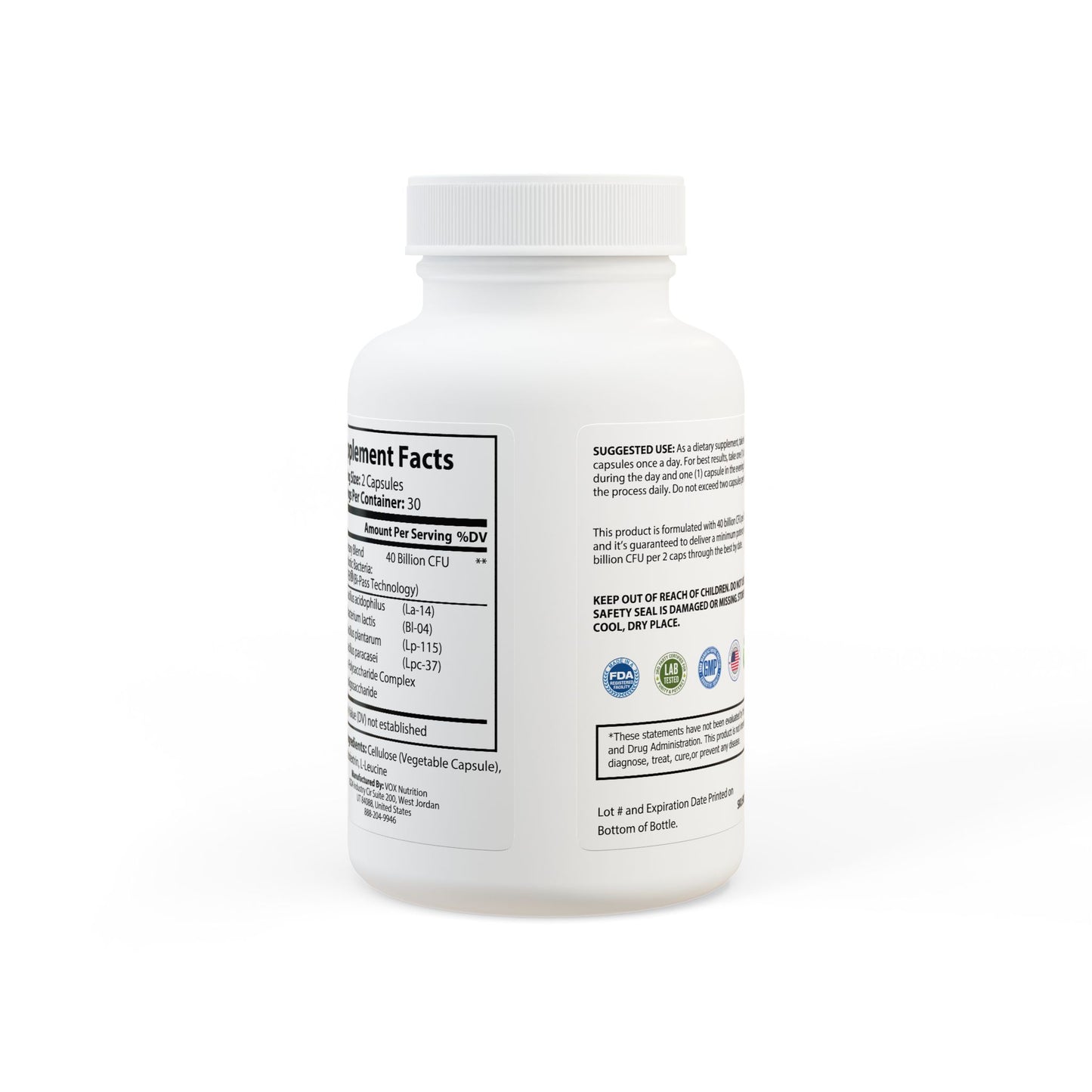 Probiotic Supplement – 40 Billion CFU for Gut Health, Digestion & Muscle Recovery