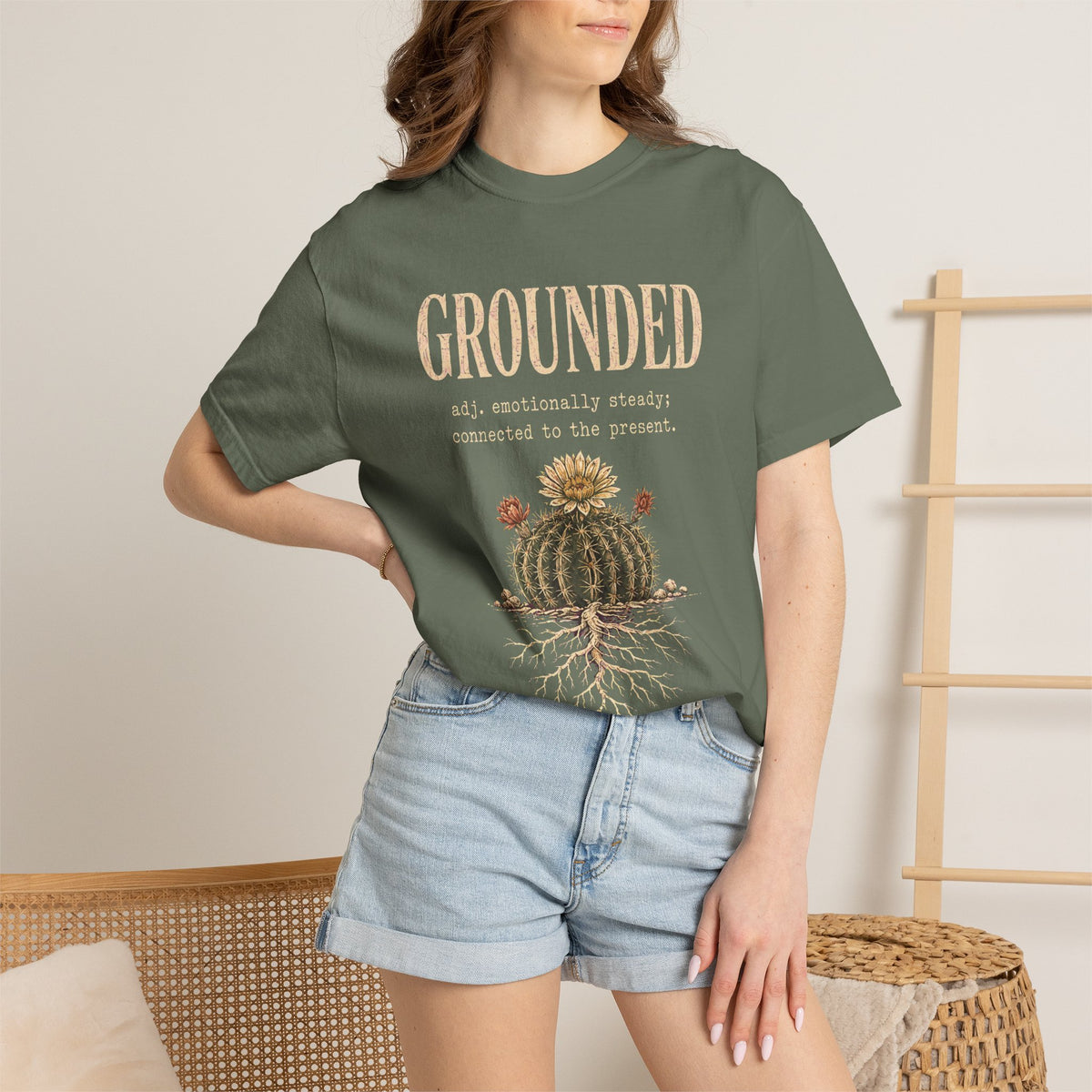Vintage Hide-Away™ Grounded Cactus Garment-Dyed Tee — Moss