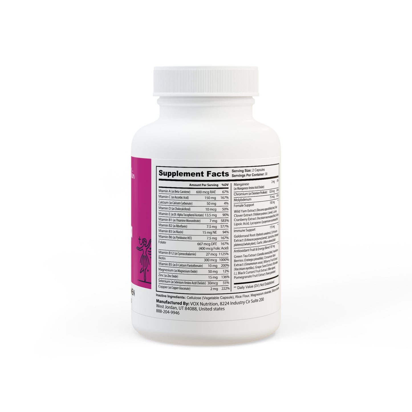 Women's Daily Multivitamin β Energy, Immunity & Beauty Support