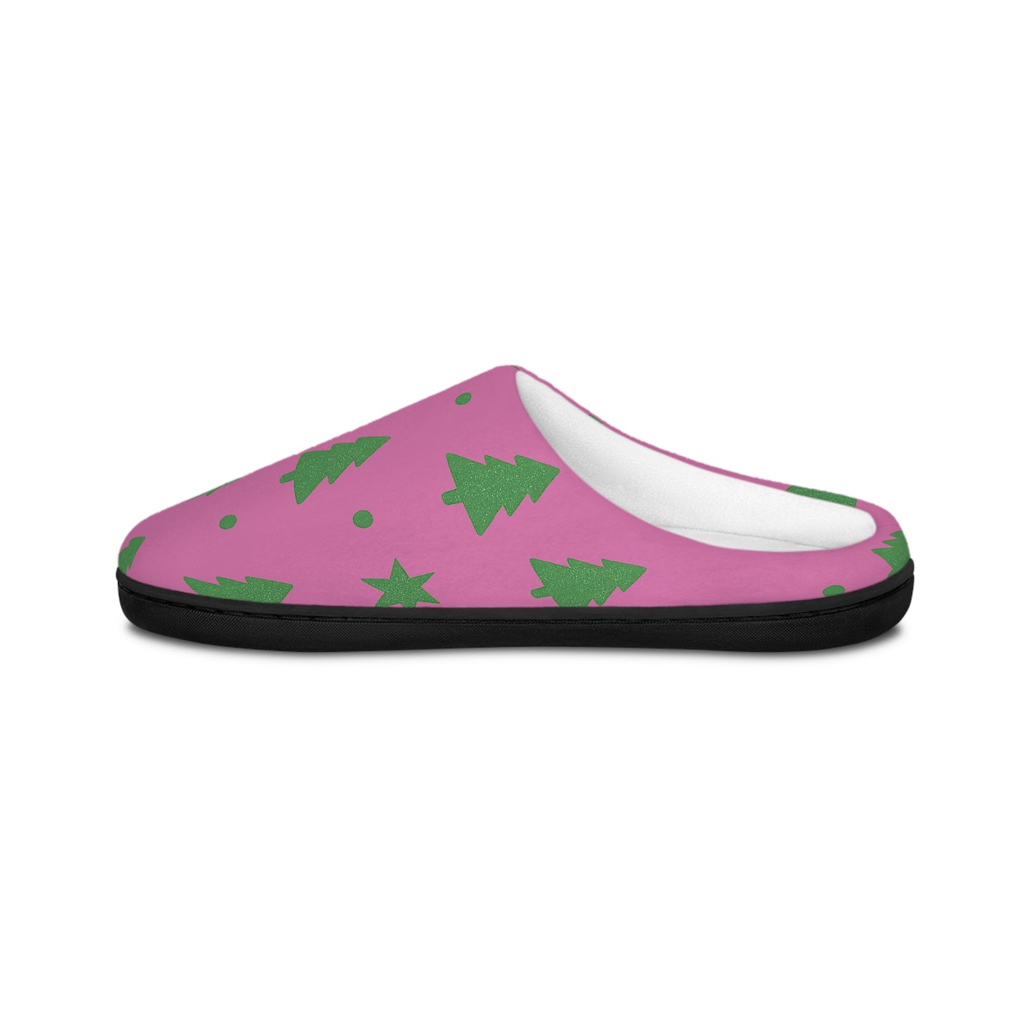 Sugarplum Christmas Slippers – Purple Pink Christmas Tree Women’s Holiday Shoes by Hula Girls Hideaway