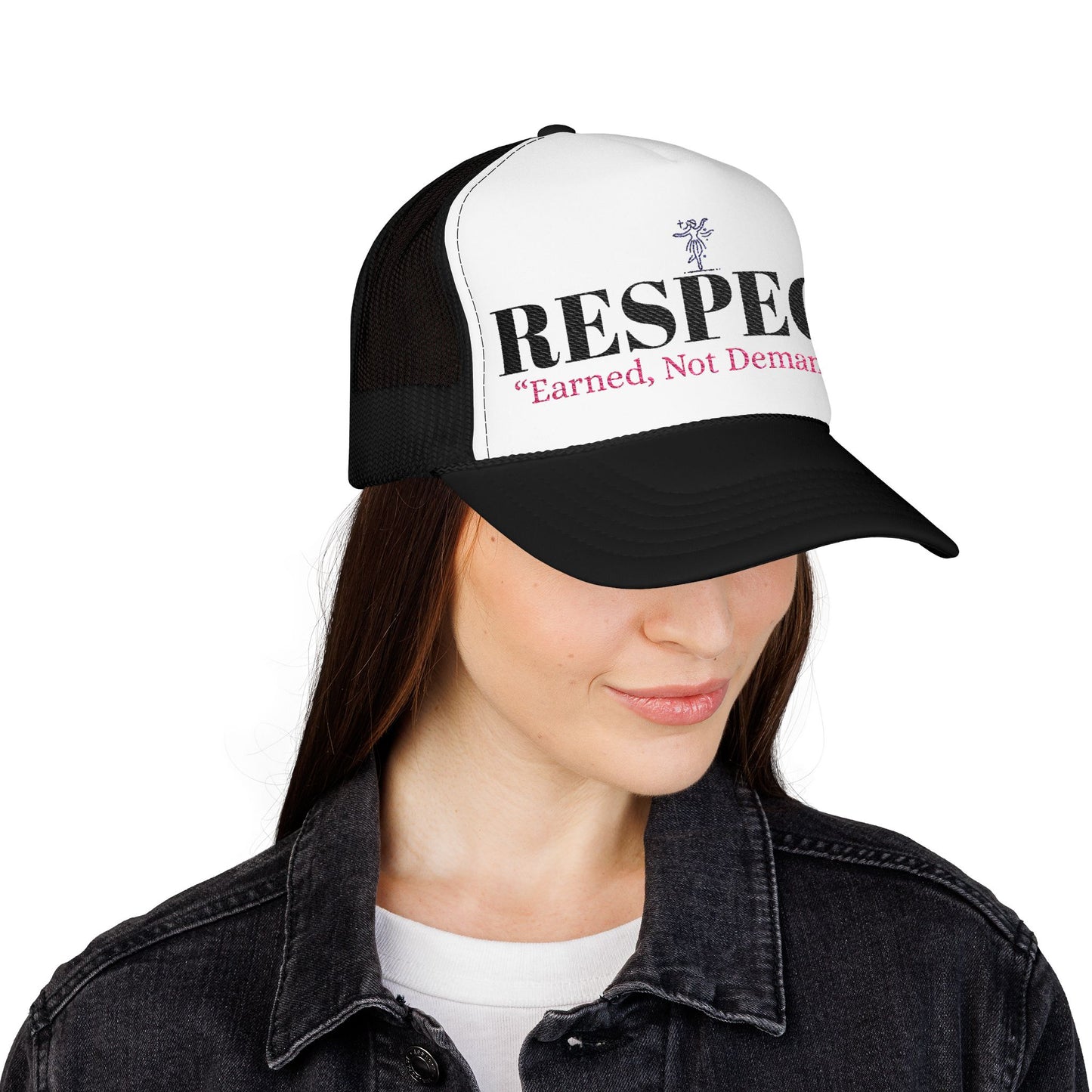Respect Trucker Hat – “Earned, Not Demanded” Adjustable Foam Cap by Hula Girls Hideaway