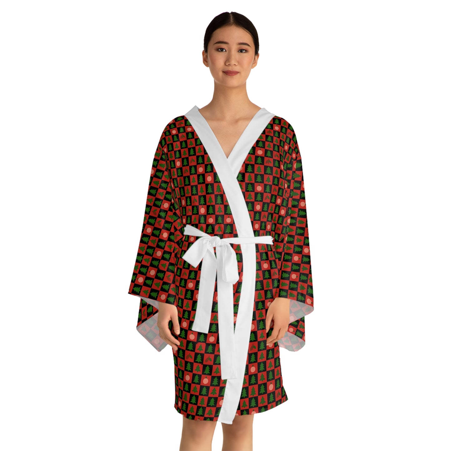 Holiday Hearth Robe – Red & Black Plaid Christmas Women’s Loungewear by Hula Girls Hideaway