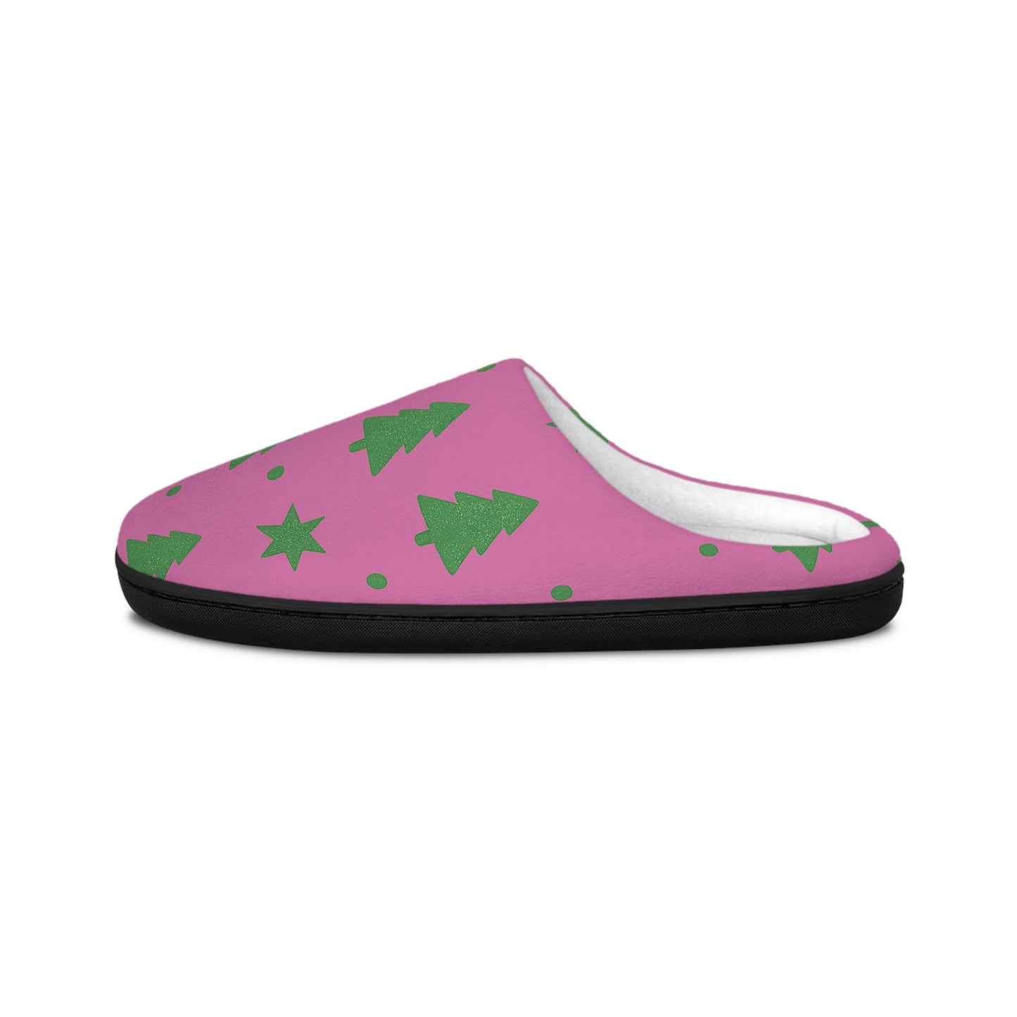 Sugarplum Christmas Slippers – Purple Pink Christmas Tree Women’s Holiday Shoes by Hula Girls Hideaway