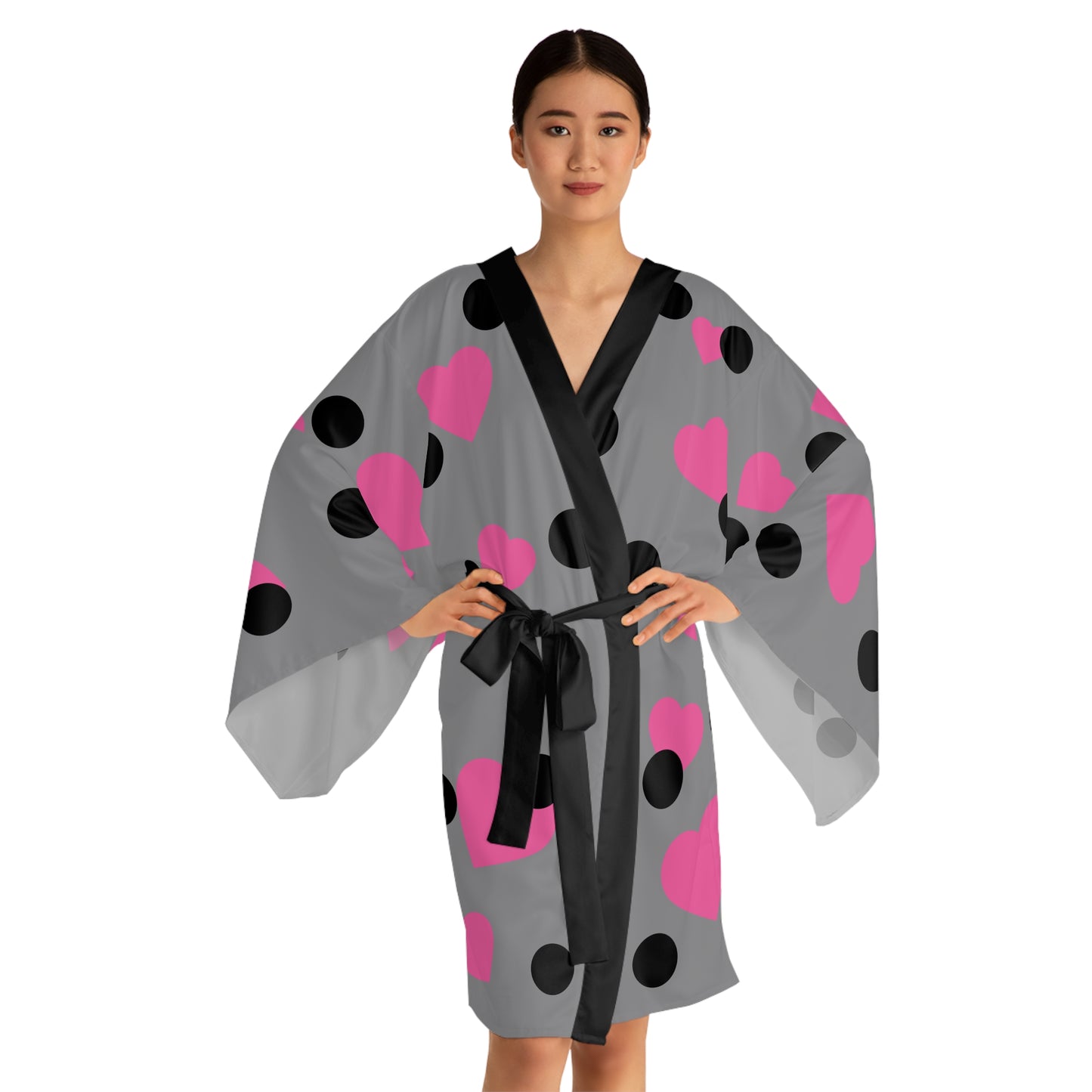 Sweetheart Dreams Cozy Robe – Pink Heart Women’s Loungewear Gift by Hula Girls Hideaway