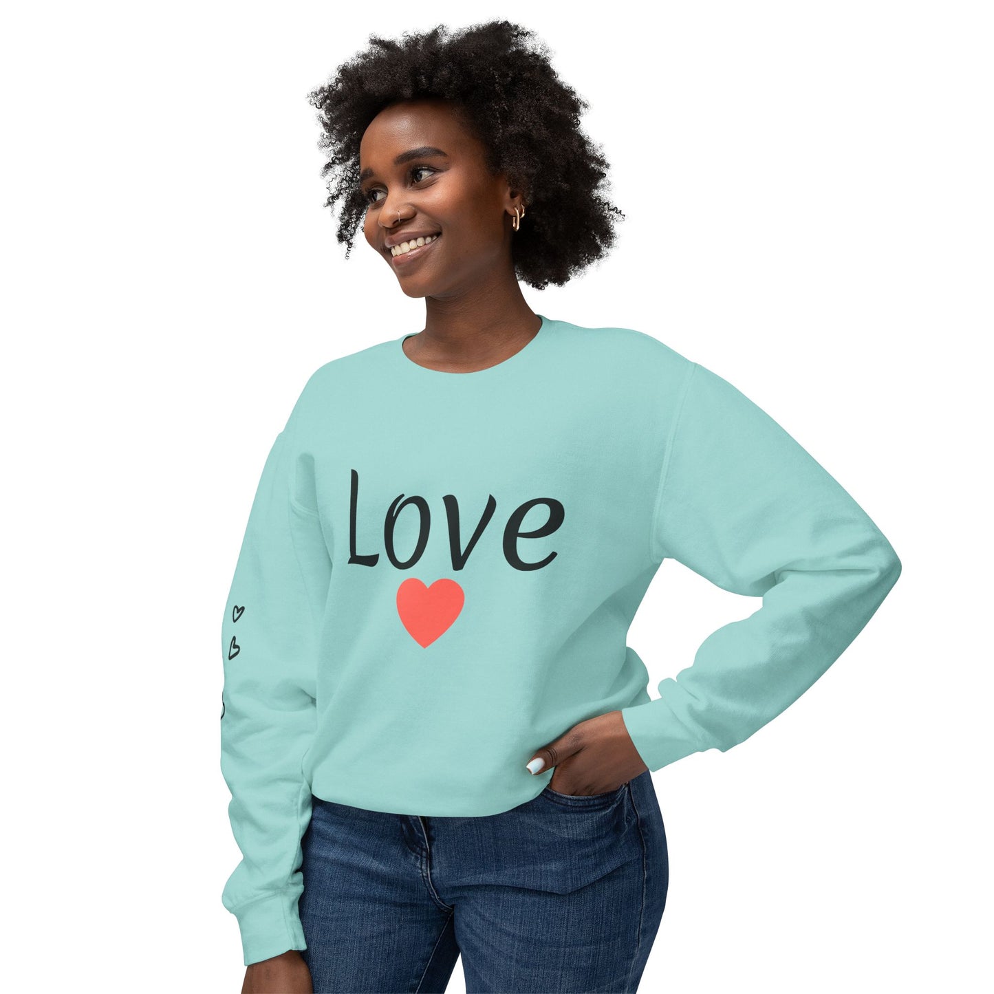 Women's Lightweight Crewneck Sweatshirt — Cozy Valentine's Essential