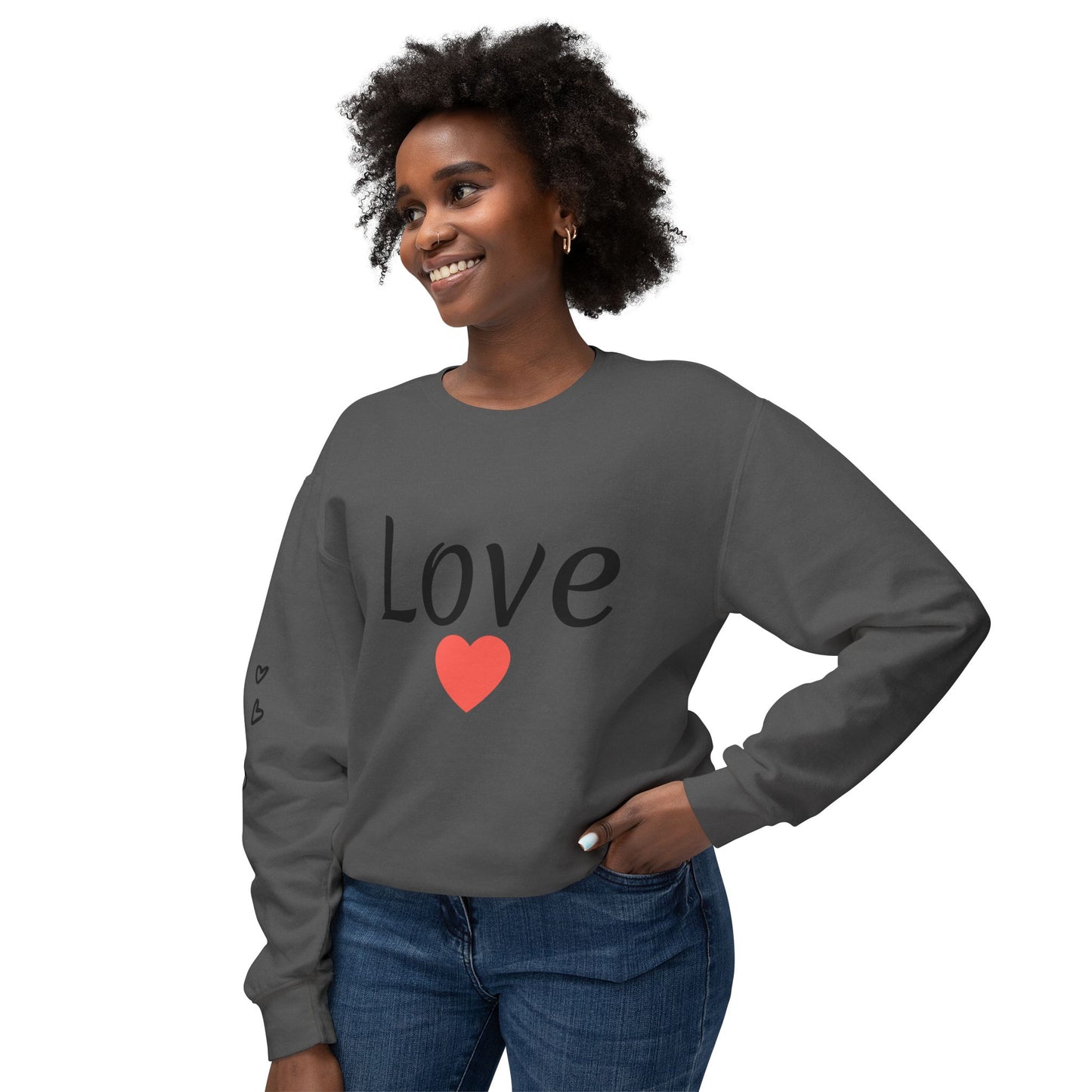 Women's Lightweight Crewneck Sweatshirt — Cozy Valentine's Essential