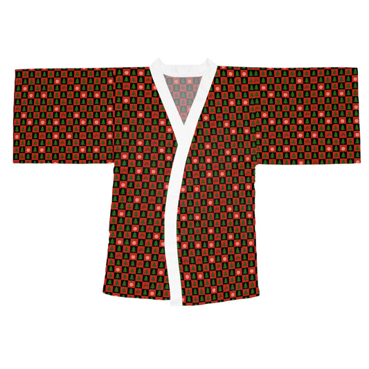 Holiday Hearth Robe – Red & Black Plaid Christmas Women’s Loungewear by Hula Girls Hideaway