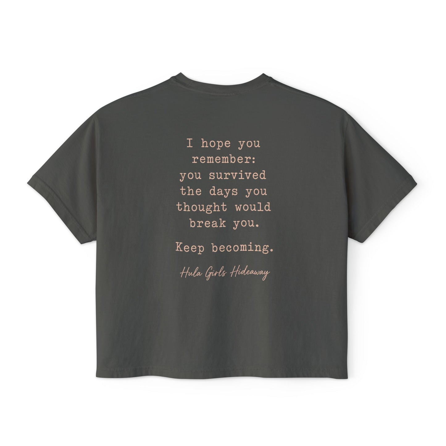 Vintage Hide-Away™ Dear Future Self Boxy Tee — Pepper + Black