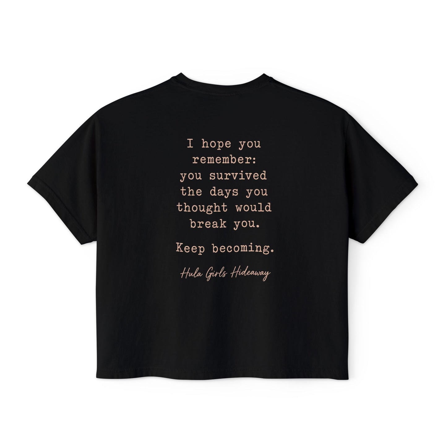 Vintage Hide-Away™ Dear Future Self Boxy Tee — Pepper + Black