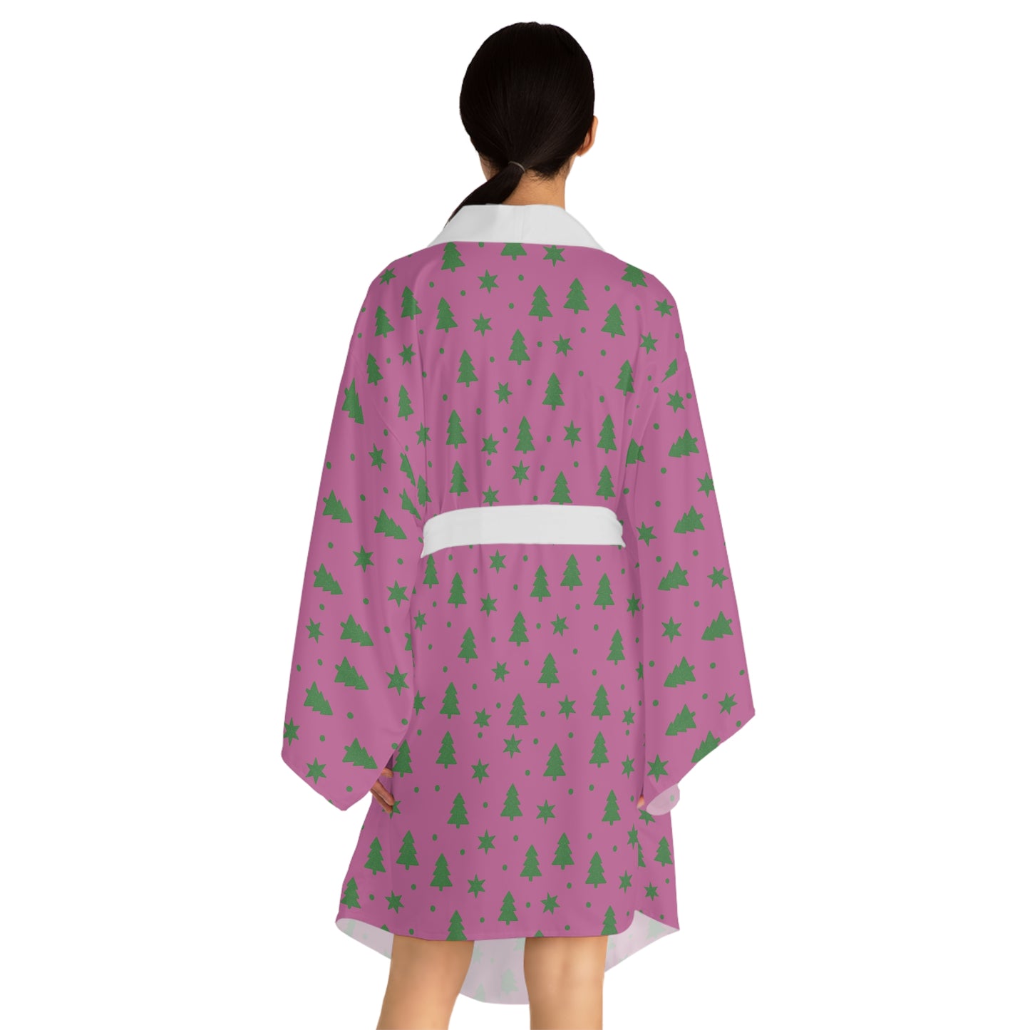 Sugarplum Christmas Robe – Purple Pink Christmas Tree Women’s Loungewear by Hula Girls Hideaway