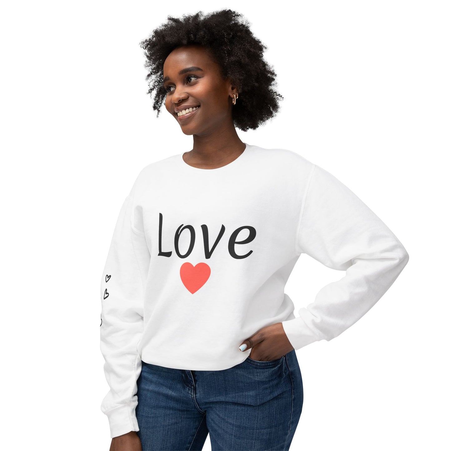 Women's Lightweight Crewneck Sweatshirt — Cozy Valentine's Essential